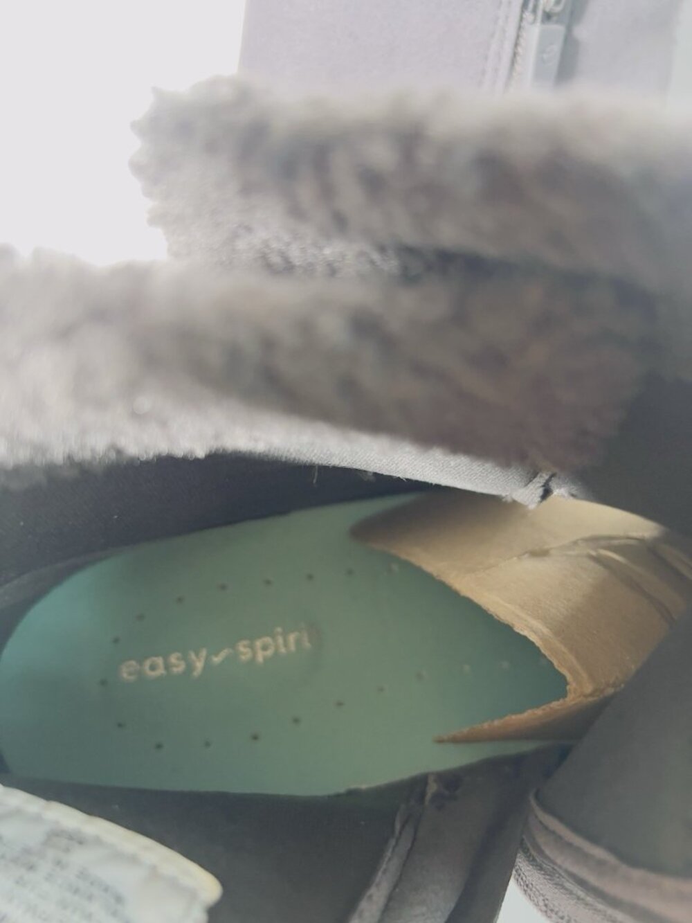 Easy Spirit Tyme2 Water Repellent Sherpa Ankle Boots Gray Women’s Size 7.5 M - Picture 8 of 10
